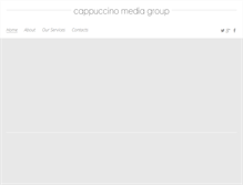 Tablet Screenshot of cappuccinomediagroup.com